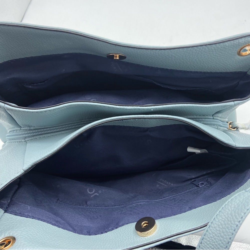 Jones New York Signature Blue Fog Celeste 4 Poster Shoulder Bag - Picture 5 of 8
